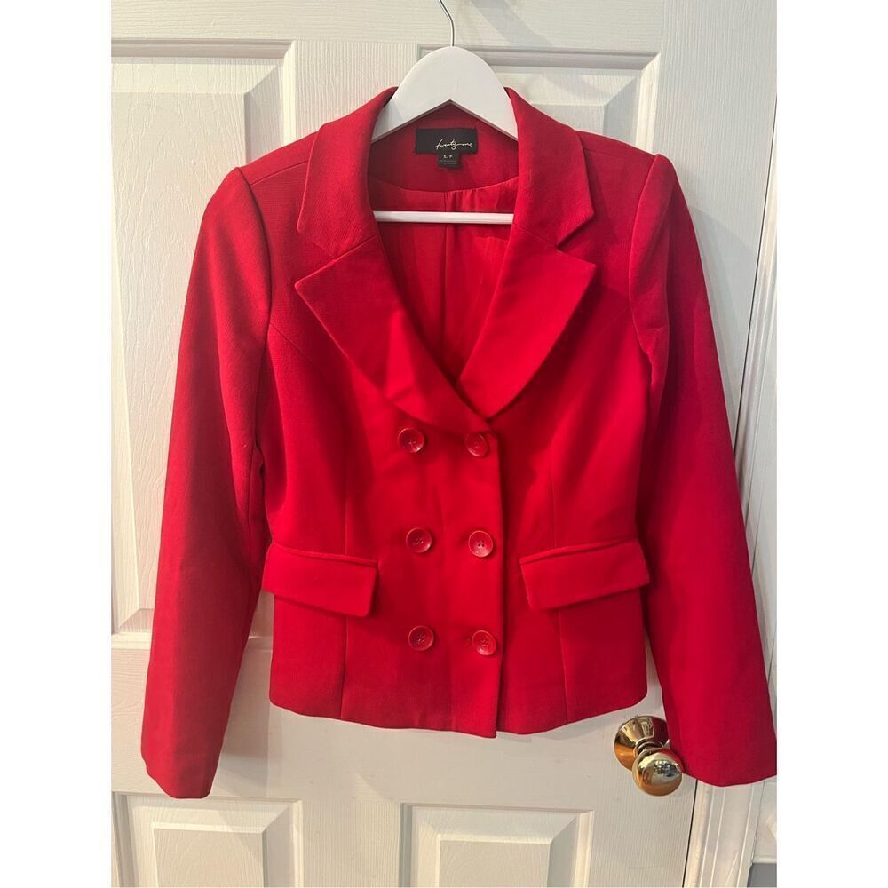 Forever 21 Red Double Breasted Short Jacket sz S EUC